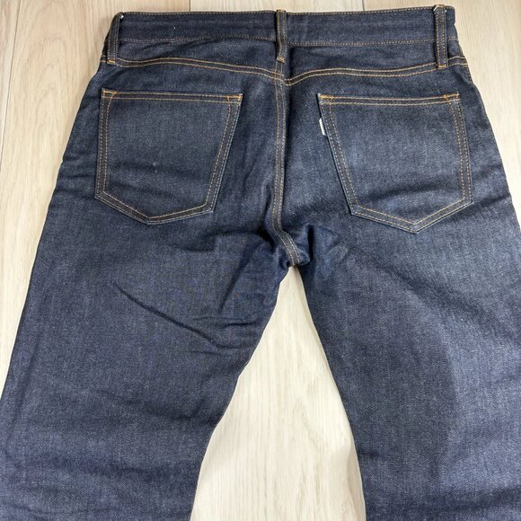 Thom Sweeney Mens Blue Candiani Denim Stretch Straight Leg Jeans Size 31/32 - Picture 4 of 12